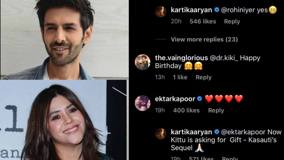 Kartik Aaryan makes a cute request to Ekta Kapoor for his sister’s birthday gift, check here