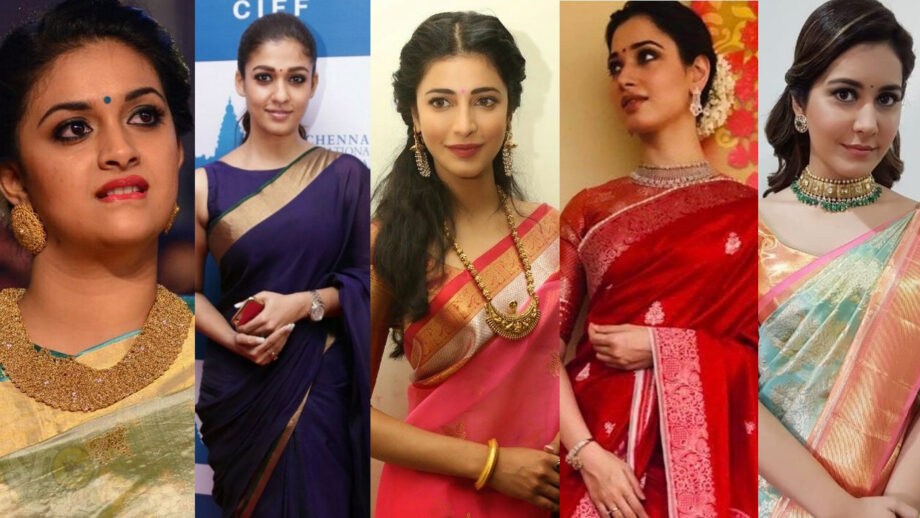 Keerthy Suresh, Nayanthara, Shruti Hassan, Tamannah Bhatia, Rashi Khanna: Who Carries Mysore Silk Saree Better?
