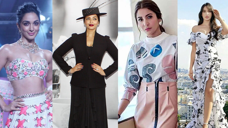 Kiara Advani, Aishwarya Rai Bachchan, Anushka Sharma, Nora Fatehi: Bollywood Actor Fashion Style Icons