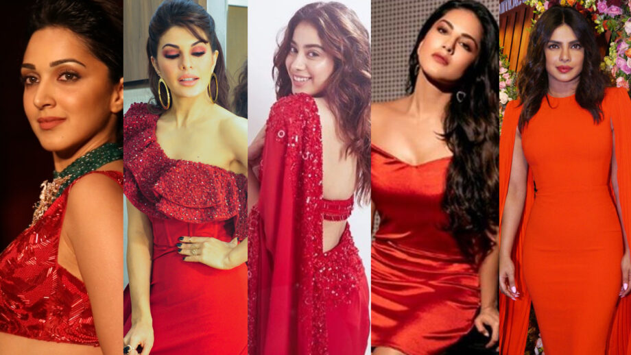 Kiara Advani, Jacqueline Fernandez, Janhvi Kapoor, Sunny Leone, Priyanka Chopra Jonas: 7 Times Celebrities Wore Red and Rocked It!