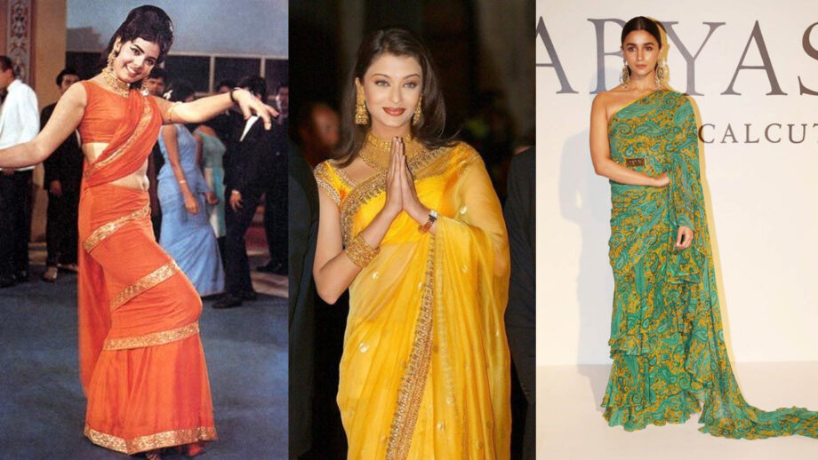 Mumtaz, Aishwarya Rai Bachchan, Alia Bhatt: Check Out Traditional Saree collection from 1960 to 2020