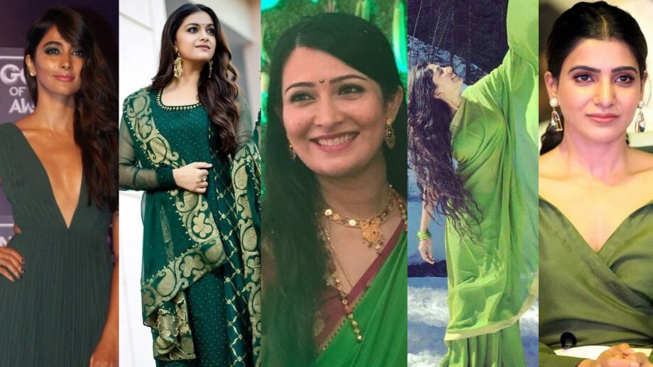 Pooja Hegde, Keerthy Suresh, Radhika Pandit, Sai Pallavi, Samantha Akkineni look drop-dead gorgeous in green outfits!