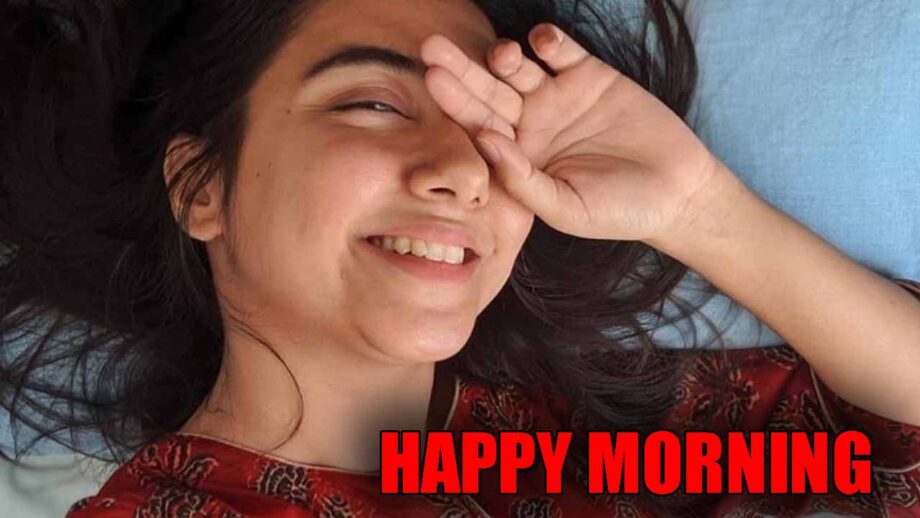 Prajakta Koli wishes a 'happy morning'
