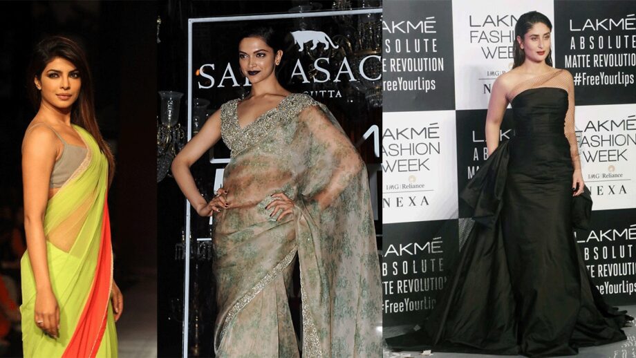 Priyanka Chopra, Deepika Padukone, Kareena Kapoor Khan: The 10 Best Lakme Fashion Week Showstopper Outfits Of All Time