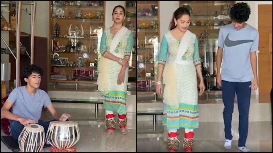 Quarantine Special: Madhuri Dixit Nene tries teaching classical dance to her son Arin, video ends up on a hilarious note