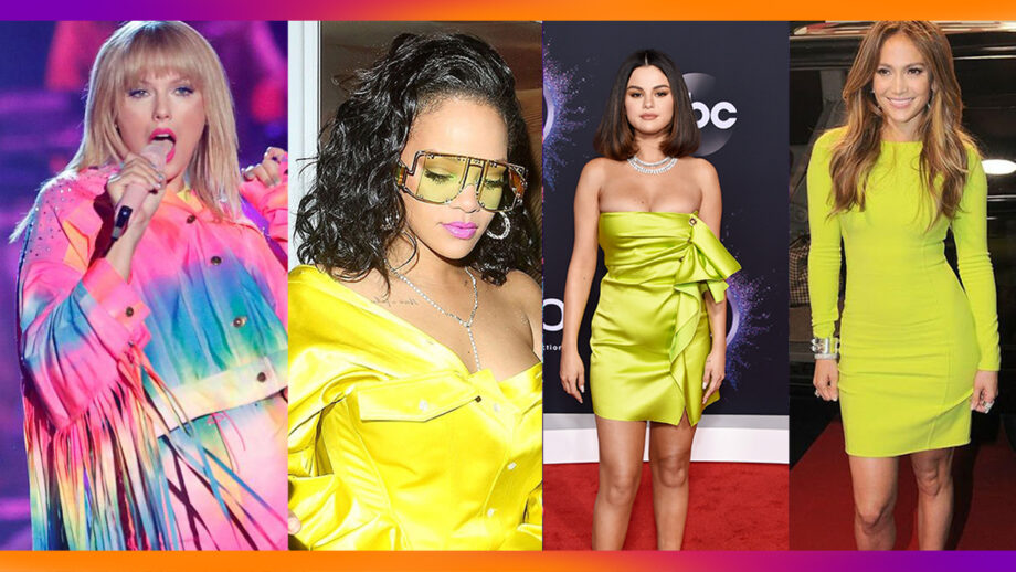 Selena Gomez, Rihanna, Taylor Swift, Jennifer Lopez: Hollywood Singers Make Heads Turn With These Neon Shades 3
