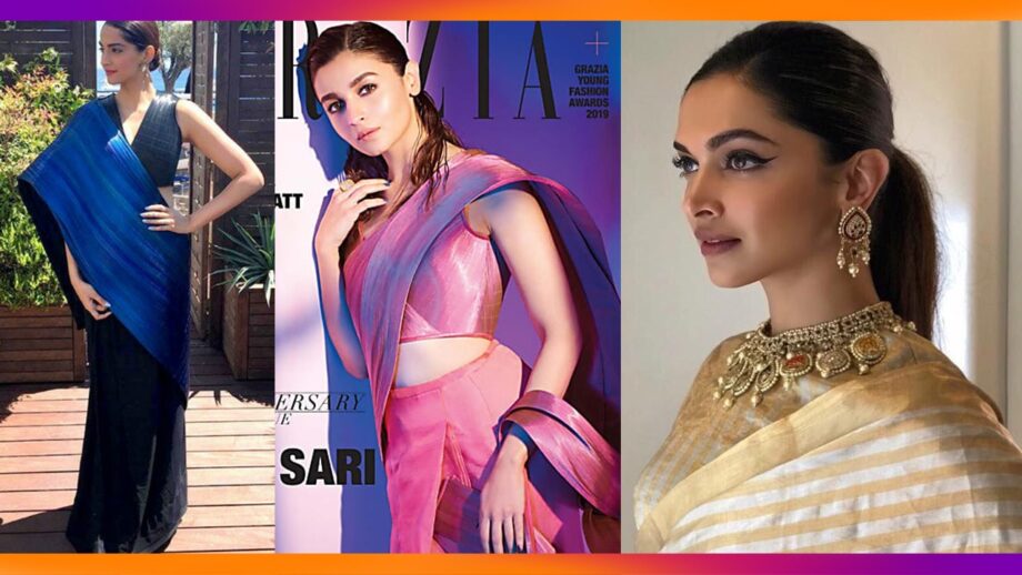 Sonam Kapoor, Alia Bhatt, Deepika Padukone: Who wore metallic saree better?