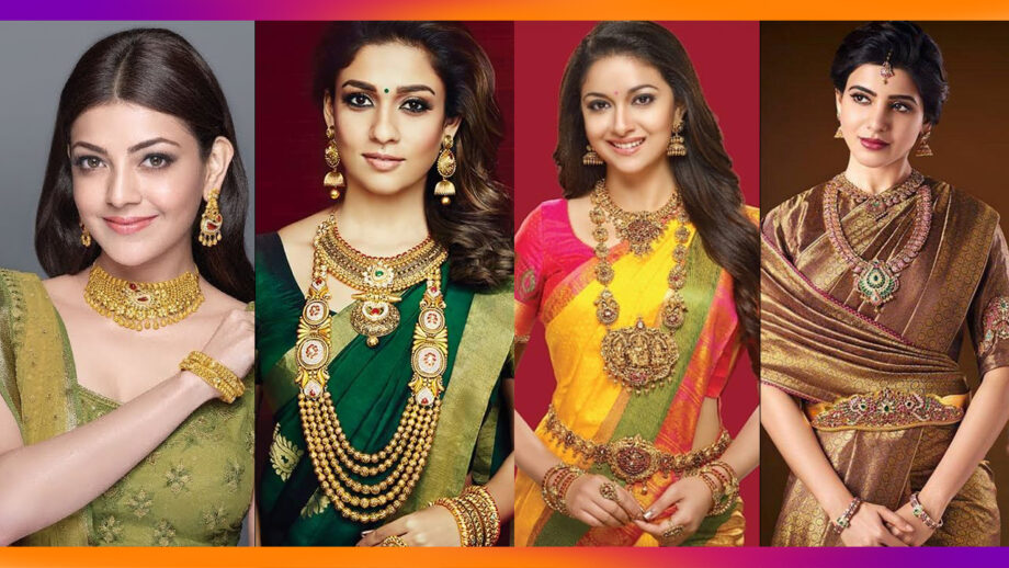 Take an antique gold jewellery inspiration from Kajal Aggarwal, Nayanthara, Keerthy Suresh, Samantha Akkineni