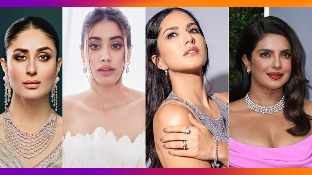 Take An Inspiration From Kareena Kapoor Khan, Janhvi Kapoor, Sunny Leone, Priyanka Chopra For Diamond Jewellery Ideas