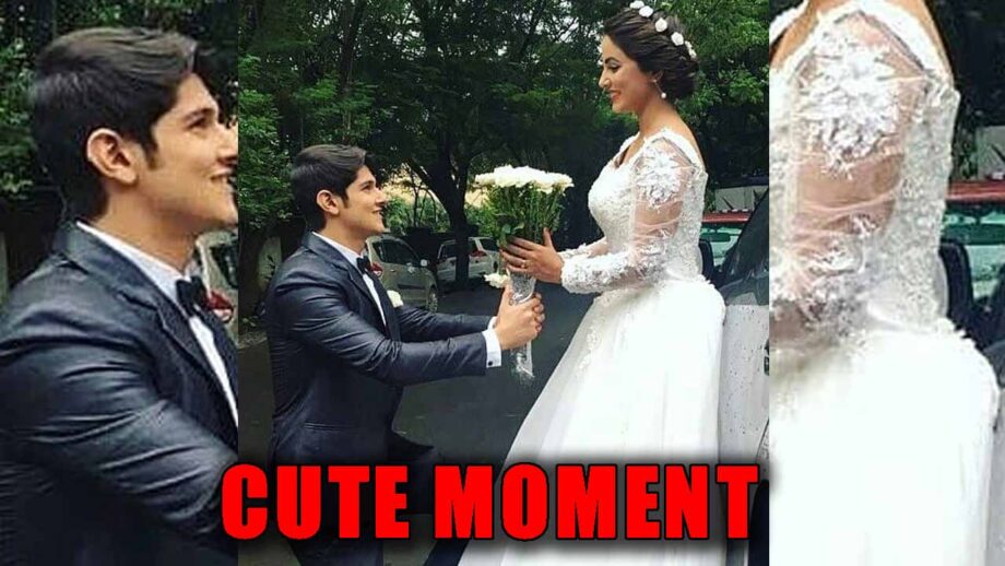 When Rohan Mehra went down on his knees for Hina Khan: Check Picture 1