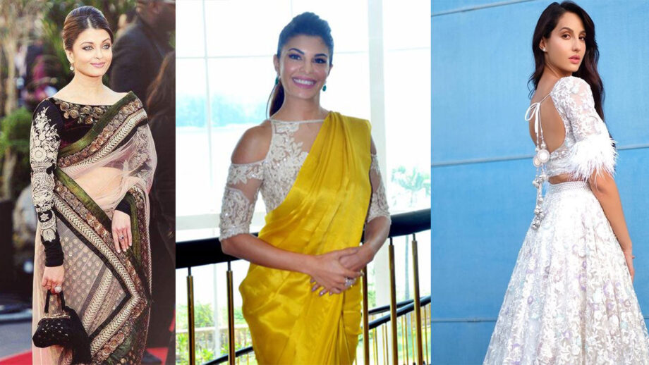Aishwarya Rai Bachchan, Jacqueline Fernandez, Nora Fatehi: 6 Trendy Blouse Designs For A Jaw-Dropping Look! 6