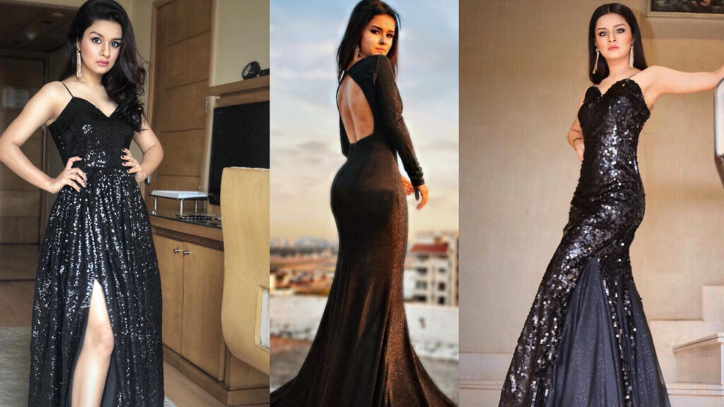 Avneet Kaur Looks Sizzling in a Black Slit Dress and Raises Up the Temperature!
