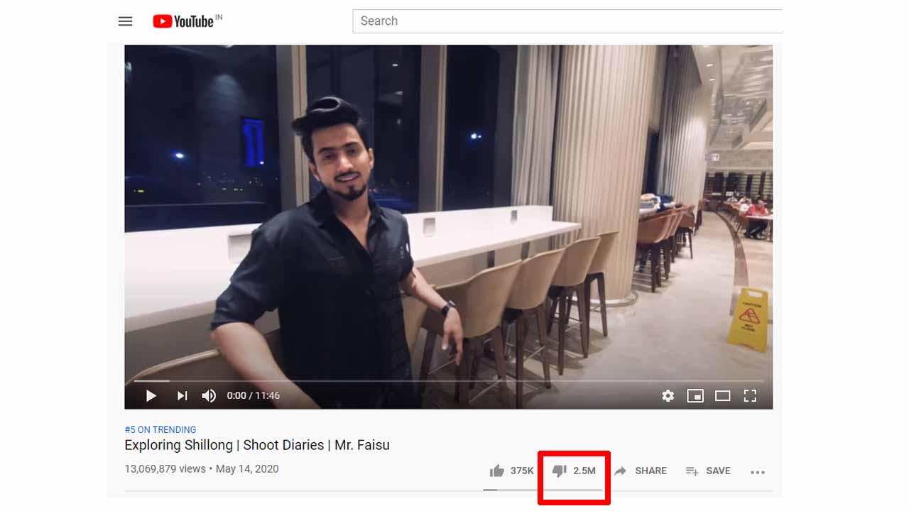 Faisu's video MOST DISLIKED on YouTube?