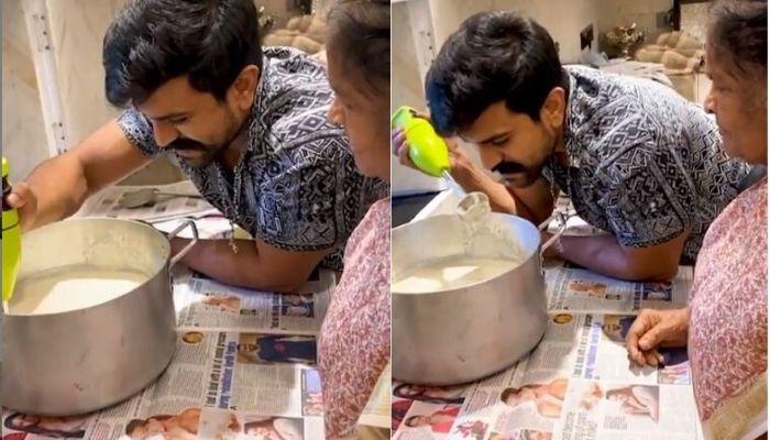 Guess what superstar Ram Charan is learning from his beloved grandmother