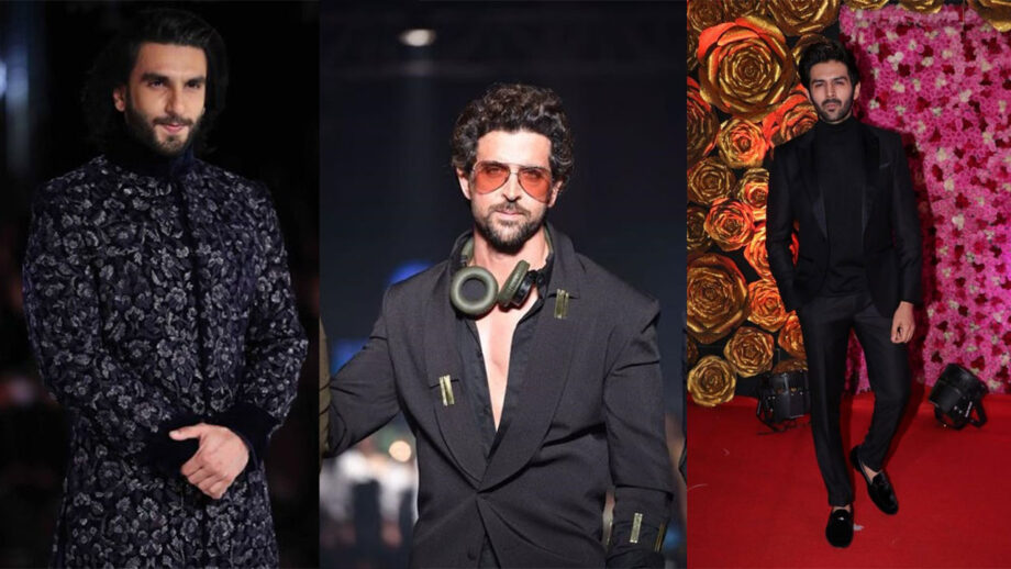 Hotness Alert: Ranveer Singh, Hrithik Roshan, Kartik Aaryan's Black Looks Can Never Go Wrong!