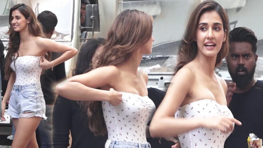IN VIDEO: HOT Disha Patani's uncomfortable moment with her bold outfit during Malang promotions