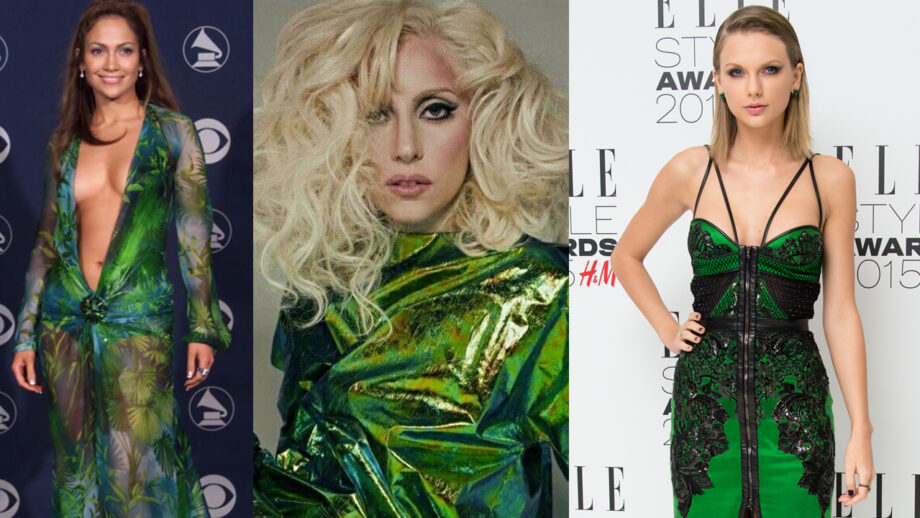 Jennifer Lopez, Lady Gaga, Taylor Swift Looks Drop-Dead Gorgeous In Green Outfits! 4