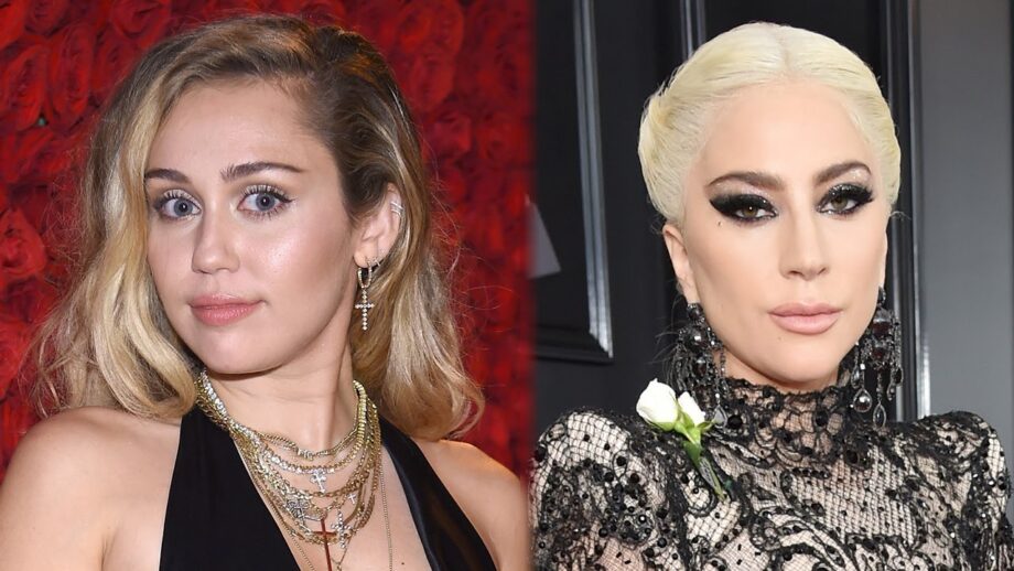 Miley Cyrus And Lady Gaga Look Resplendent In These Shimmery Dresses!