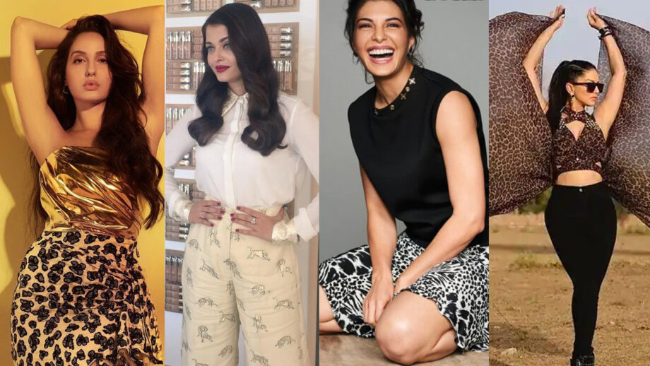 Nora Fatehi, Aishwarya Rai Bachchan, Jacqueline Fernandez And Sunny Leone's Stunning Animal Print Outfits To Take Fashion Cues From; See Pics