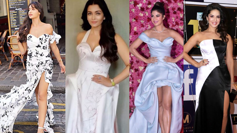 Nora Fatehi, Aishwarya Rai Bachchan, Jacqueline Fernandez, Sunny Leone's love for gorgeous sartorial ensemble gowns