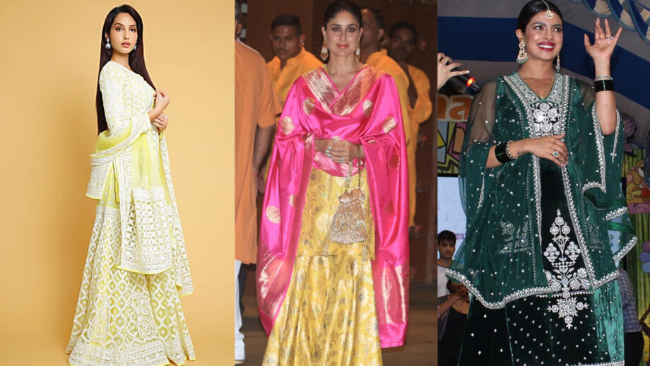 Nora Fatehi, Kareena Kapoor Khan, Priyanka Chopra Jonas: How to Style a Sharara in Different Ways?