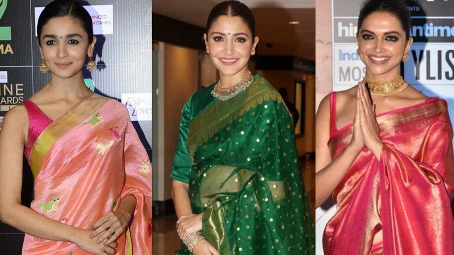 Poll Alert: Alia Bhatt VS Anushka Sharma VS Deepika Padukone: Who Gives Iconic Designer Silk Saree Blouse Inspiration?