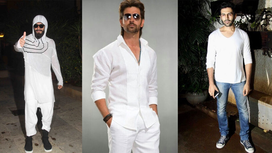 Ranveer Singh, Hrithik Roshan, And Kartik Aaryan Showed How To Rock An All-White Look 6