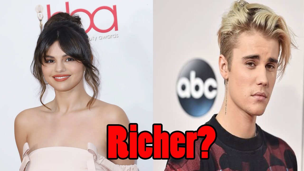 Is Selena Gomez more rich than Justin Bieber?