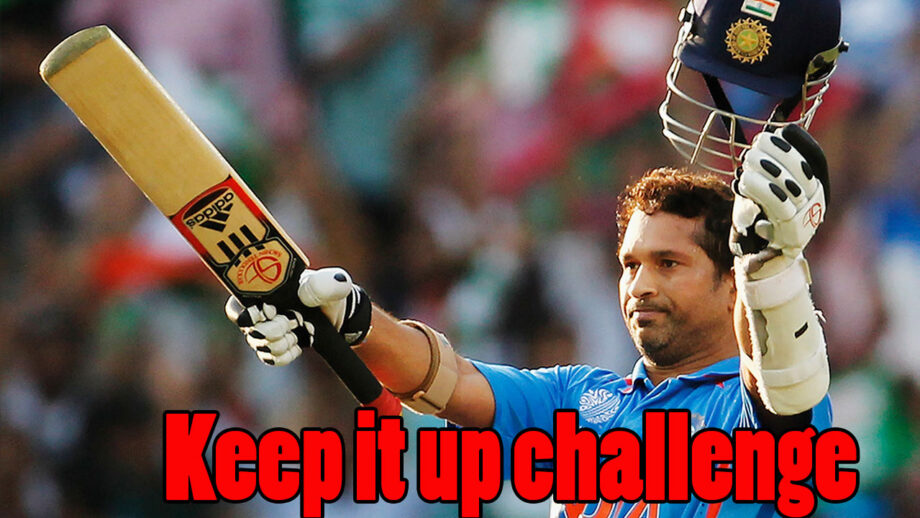 Sachin Tendulkar took up Yuvraj Singh’s ‘Keep It Up’ challenge with a twist