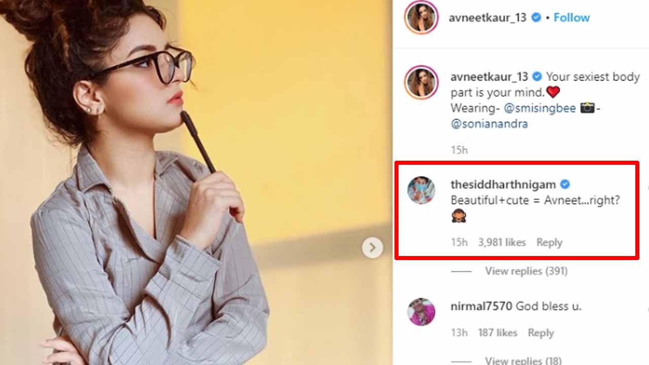 Siddharth Nigam mesmerised seeing Avneet Kaur's beauty: comments on her picture 2
