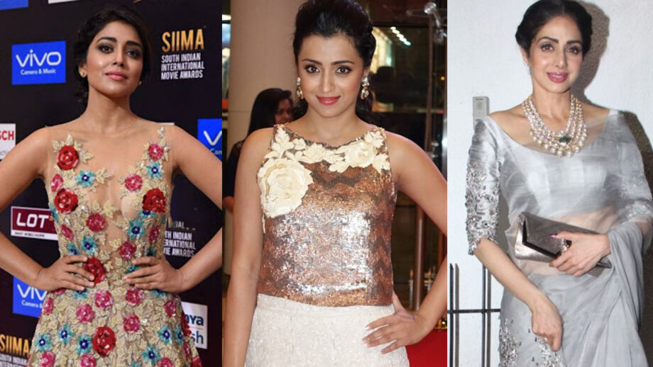 Stunner Or Bummer: Shriya Saran VS Trisha Krishnan VS Sridevi, Who Styled In Manish Malhotra Outfit Best?