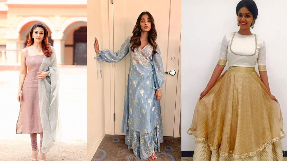 Style Inspiration: Nayanthara, Pooja Hegde And Keerthy Suresh Look Jaw-Dropping Gorgeous In This Ethnic Look 8