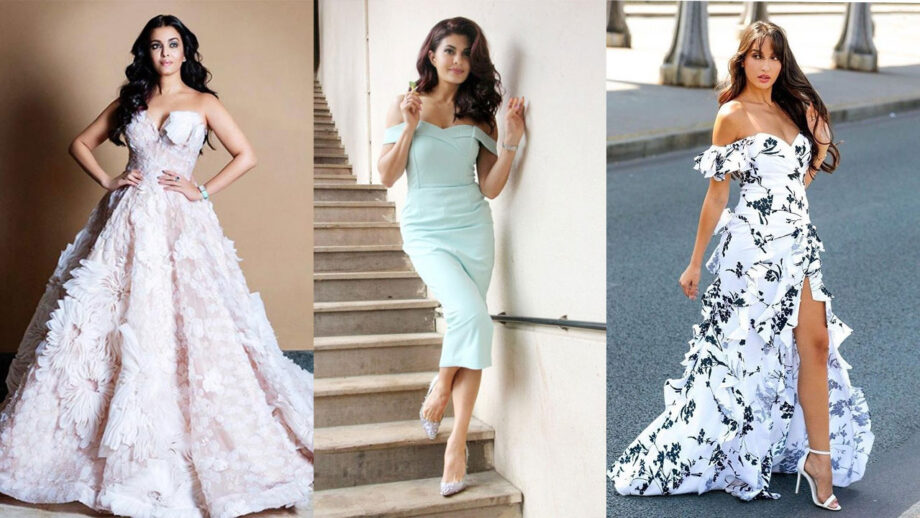 Take Cue From Aishwarya Rai Bachchan, Jacqueline Fernandez, Nora Fatehi For Nailing The Off-Shoulder Outfit Look