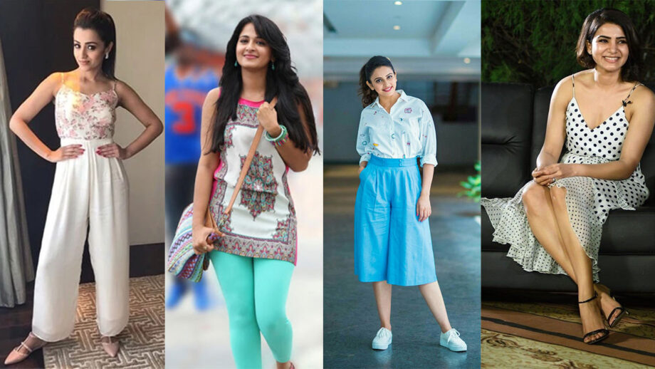 Take inspiration from Trisha Krishnan, Anushka Shetty, Rakul Preet Singh, Samantha Akkineni's summer outfits to beat the heat 12