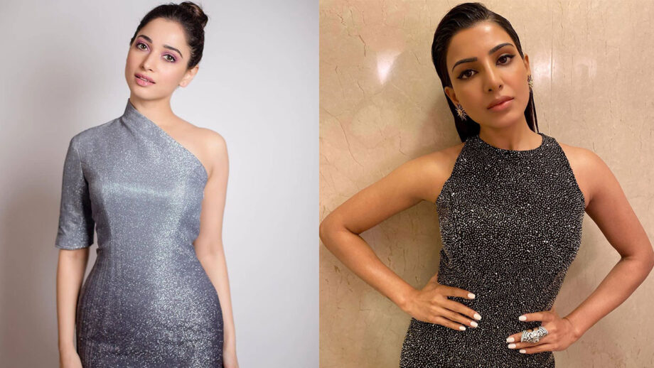 Tamannaah Bhatia And Samantha Akkineni Never Fail To Amaze Us In Shimmery Dresses!