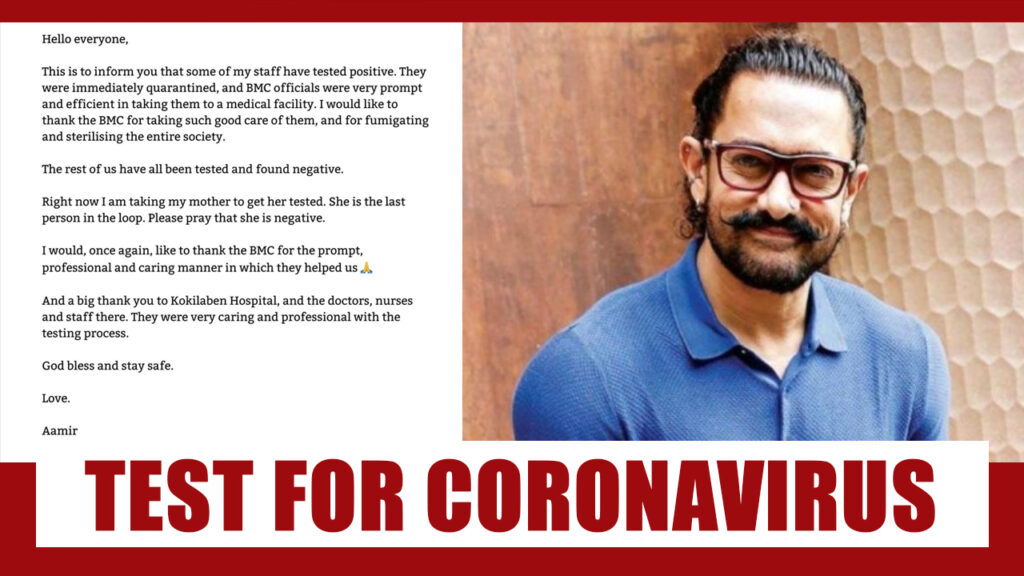 Aamir Khan and family test for Coronavirus