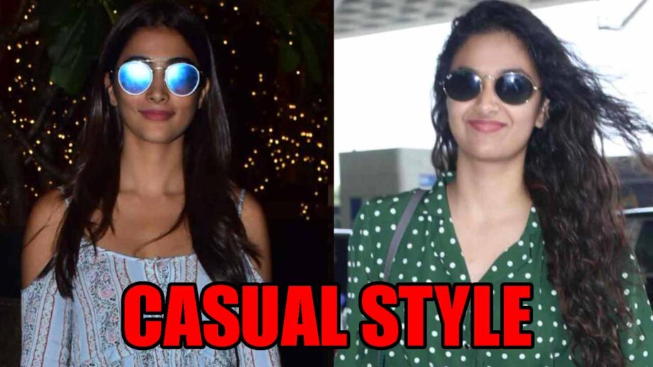 Best of Pooja Hegde and Keerthy Suresh's casual style