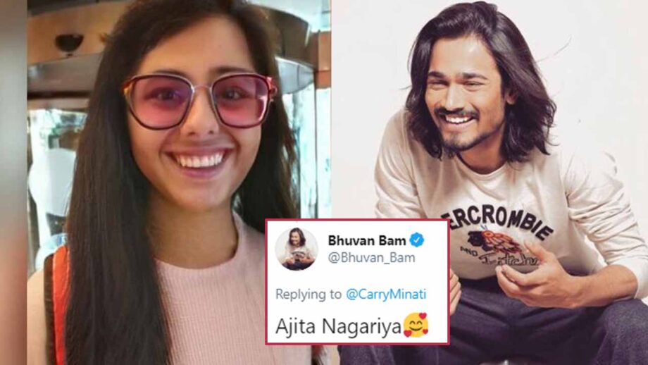 CarryMinati shares his girl avatar on social media, Bhuvan Bam comments 'Ajita Nagariya' leaving fans ROFL