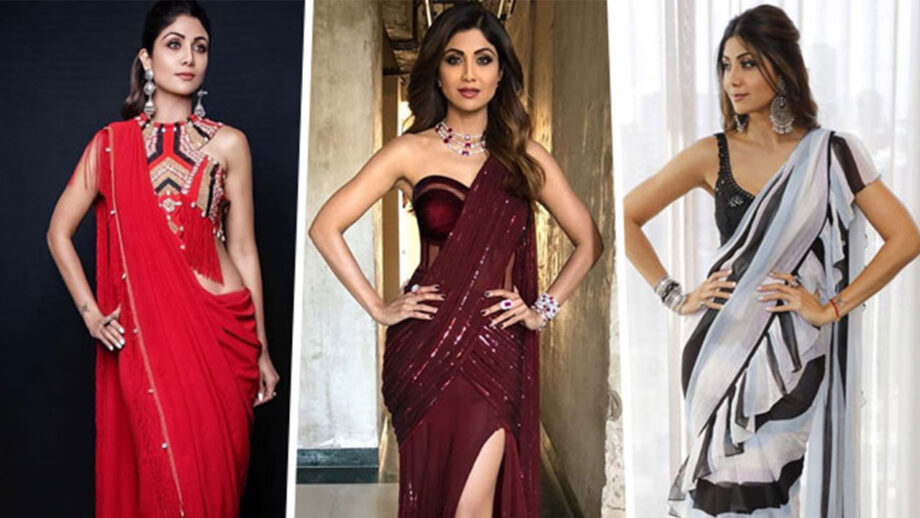 Check Out! Shilpa Shetty's Quirky Ideas Of Styling A Saree