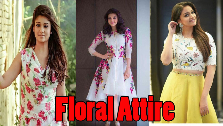 Chic And Stylish: Nayanthara, Kajal Aggarwal And Keerthy Suresh Look Fab In This Floral Attire! 9