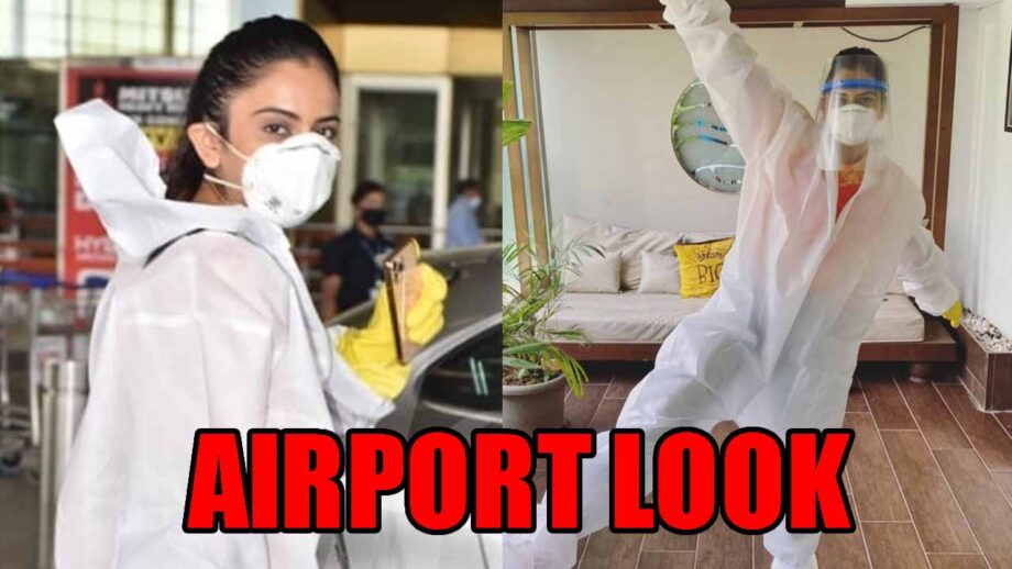 Covid 19: Celebrity airport looks are back, Rakul Preet Singh spotted in PPE suit 3