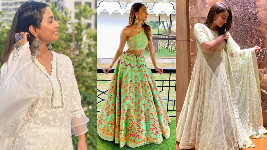 Hina Khan, Erica Fernandes And Surbhi Jyoti Know How To Flaunt Ethnic Wear In Different Styles