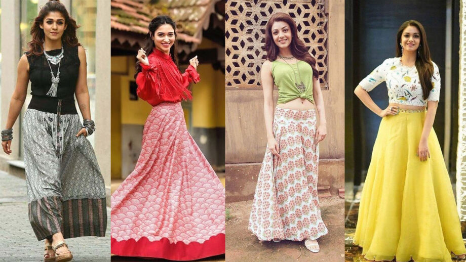 Nayanthara, Tamannaah Bhatia, Kajal Aggarwal, Keerthy Suresh: Which Diva Nailed The Long Skirt Look?