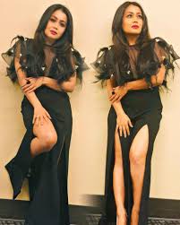 Neha Kakkar Stunning In Black Slit Dress - 0