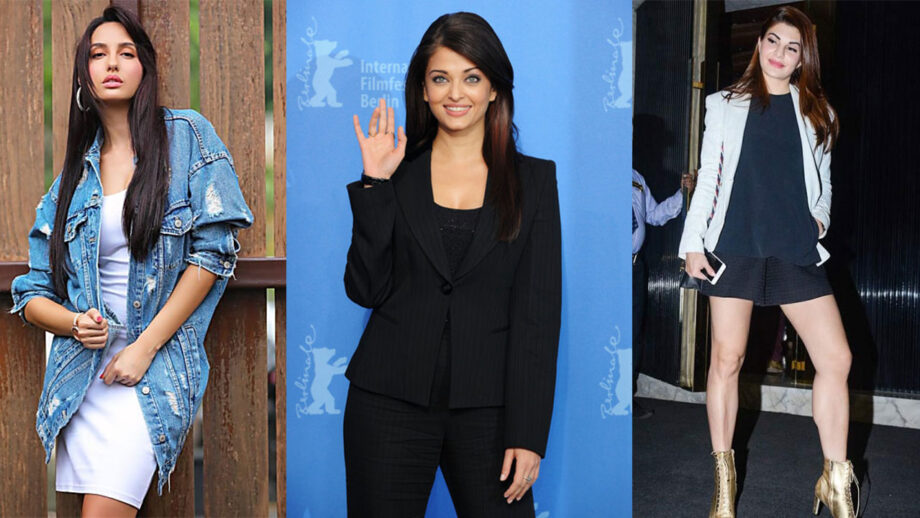 Nora Fatehi, Aishwarya Rai Bachchan, and Jacqueline Fernandez's most stylish looks in jackets; see pics