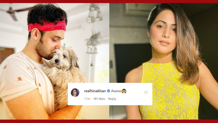 Parth Samthaan shares adorable picture with a dog, “Komolika’ Hina Khan leaves a cute comment