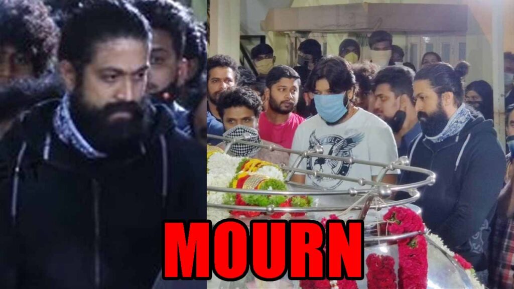 RIP: Yash attends Chiranjeevi Sarja's funeral, fans mourn with him as pictures go viral