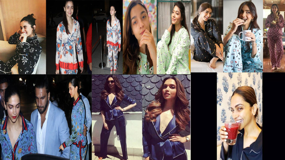Sonam Kapoor, Alia Bhatt Or Deepika Padukone:10 Celebrity Style Night Suit Look.