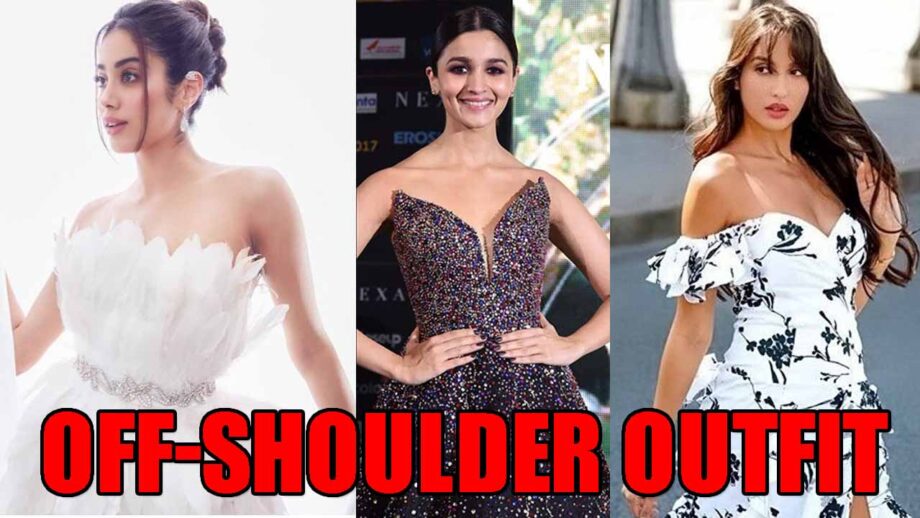 Take Cue From Janhvi Kapoor, Alia Bhatt And Nora Fatehi For Nailing The Off-Shoulder Outfit Look