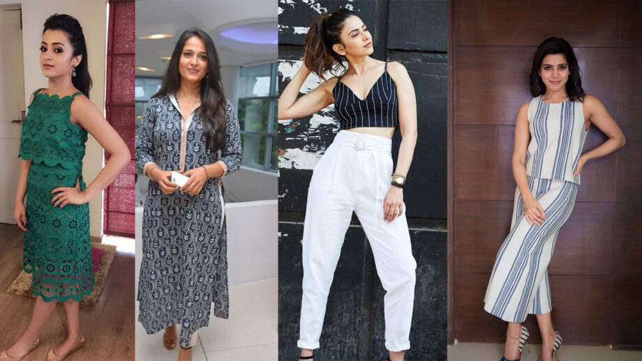 Trisha Krishnan, Anushka Shetty, Rakul Preet Singh, And Samantha Akkineni Will Teach You To Spend Summer In These Cotton Outfits!